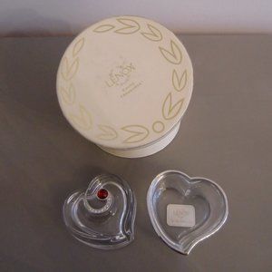 LENOX RUBI HEART TRINKET BOX Crystal Clear Silver Trim NEW in Box